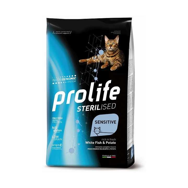 Prolife Cat Adult Sensitive Sterilized Pesce Bianco & Patate 1,5 Kg.