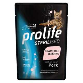 Prolife Cat Sterilised Grain Free Sensitive Maiale 85 Gr.