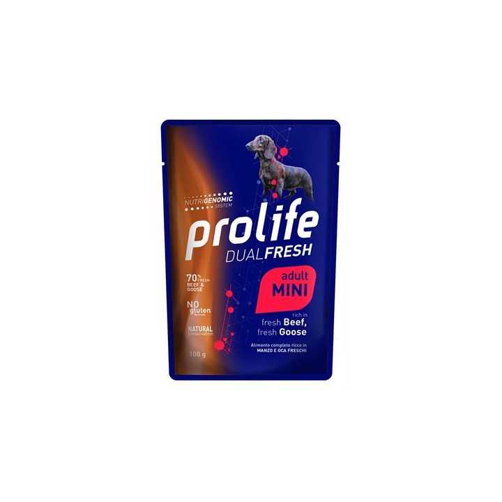 Prolife Dog Adult Dual Fresh Mini Manzo & Oca 100 Gr.