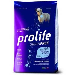 Prolife Dog Adult Sensitive Grain Free Medium/Large Sogliola & Patate 10 Kg.