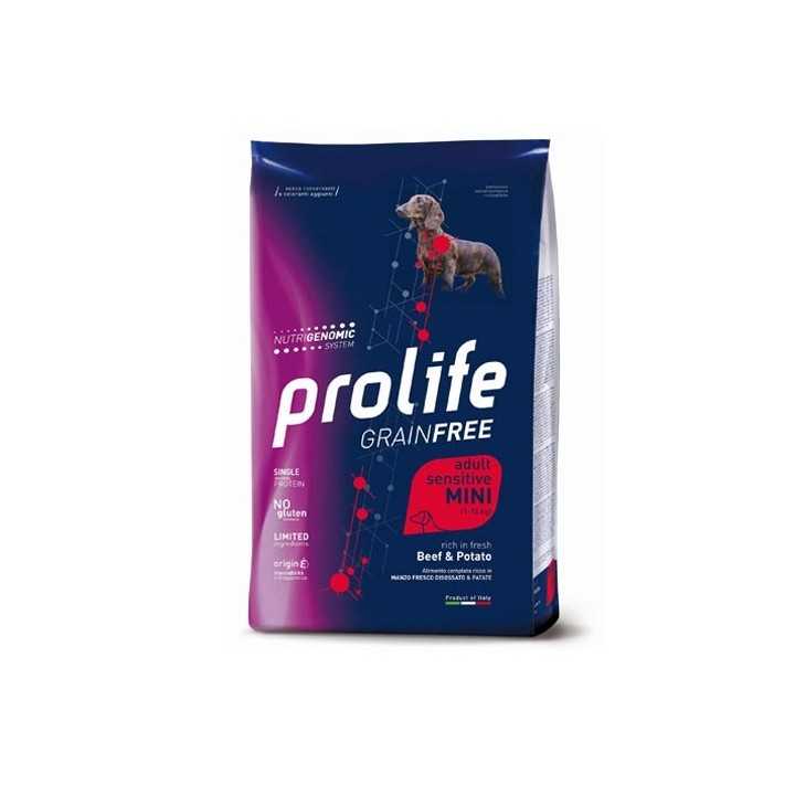 Prolife Dog Adult Sensitive Grain Free Mini Manzo & Patate 2 Kg.