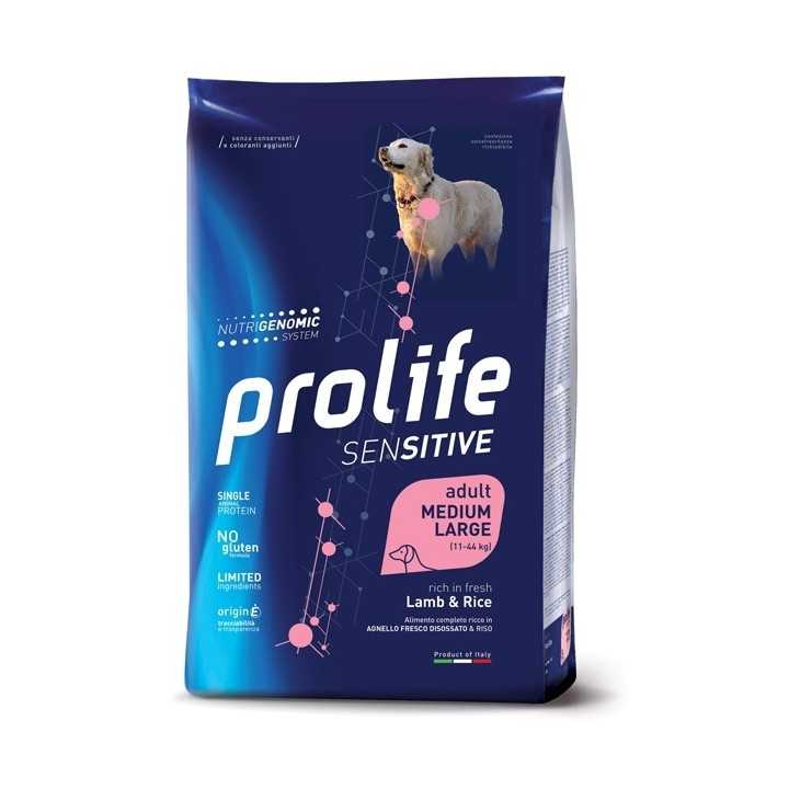 Prolife Dog Adult Sensitive Medium/Large Agnello & Riso 10 Kg.