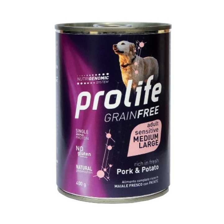 Prolife Dog Sensitive Adult Medium/Large Maiale & Patate 400 Gr.