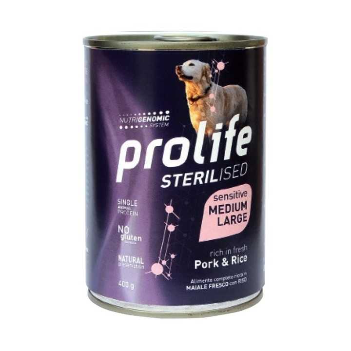 Prolife Dog Sterilised Sensitive Adult Medium/Large Maiale & Riso 400 Gr.