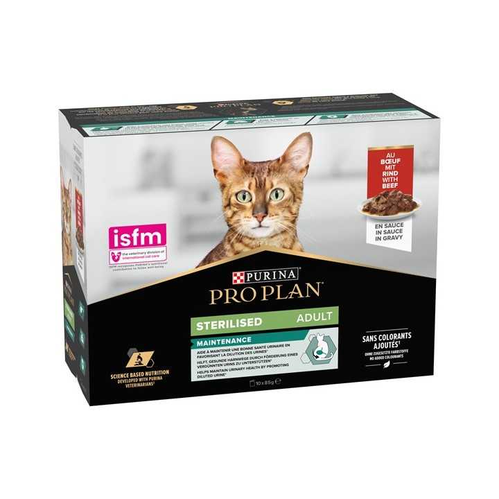 Purina Pro Plan Cat Sterilised Manzo In Salsa (10 X 85 Gr.)