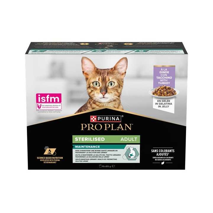 Purina Pro Plan Cat Sterilised Tacchino In Gelatina (10 X 85 Gr.)