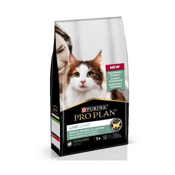 Purina Pro Plan Liveclear Adult Sterilized Ricco In Tacchino 1,4 Kg.