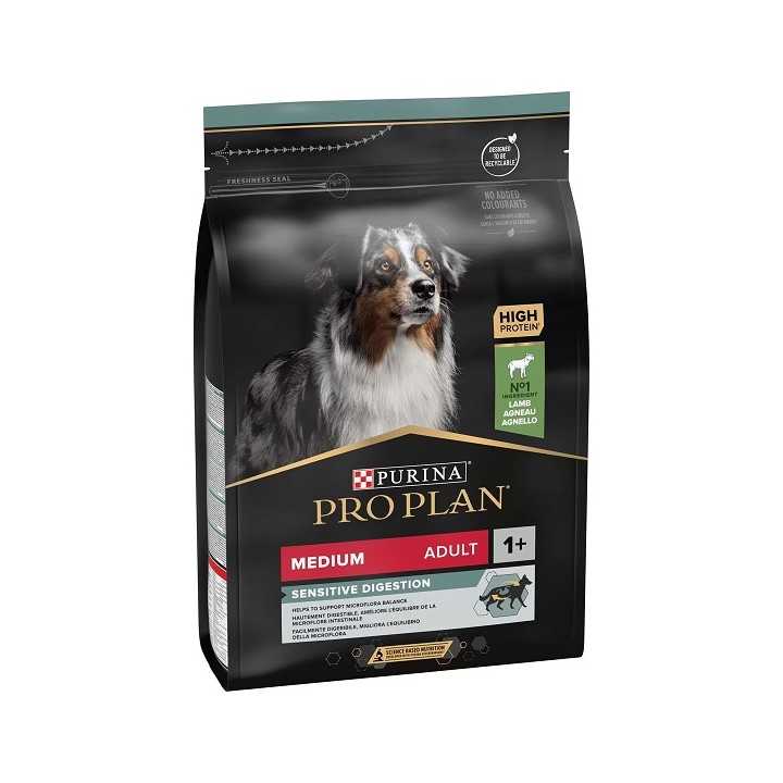 Purina Pro Plan Medium Adult Sensitive Digestion Agnello 3 Kg.