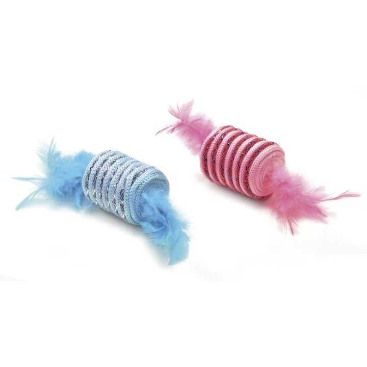 Record Gioco Cilindri Con Piume Rosa & Azzurro 2 Pz.