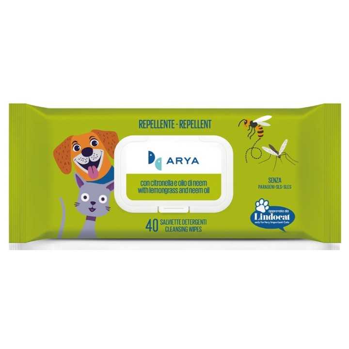 Arya Salviette Detergenti Citronella & Olio Di Neem 40 Pz.