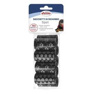 Record Sacchetti Igienici Black Spot Neri 9 Rotoli