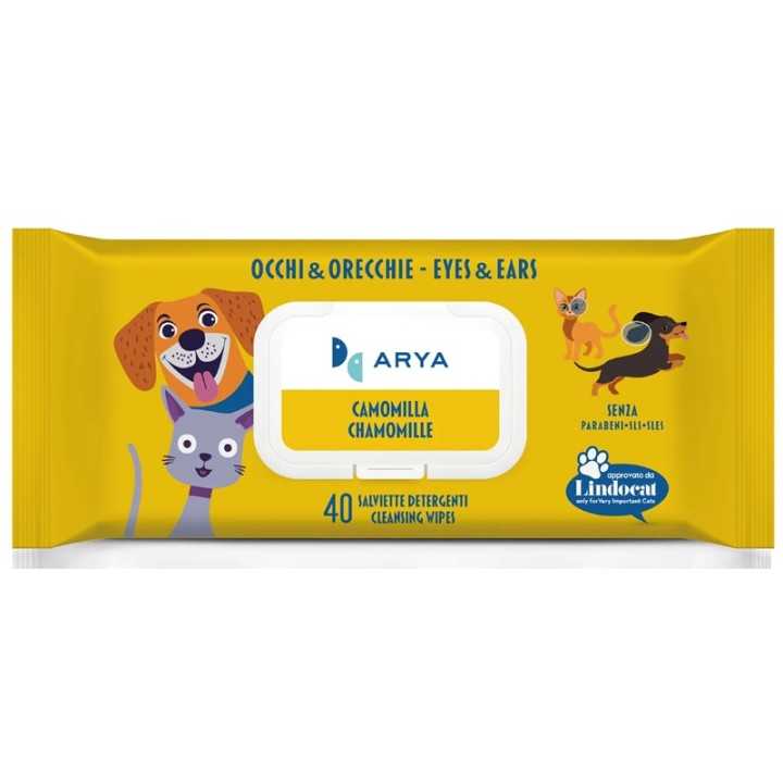 Arya Salviette Detergenti Occhi & Orecchie 40 Pz.