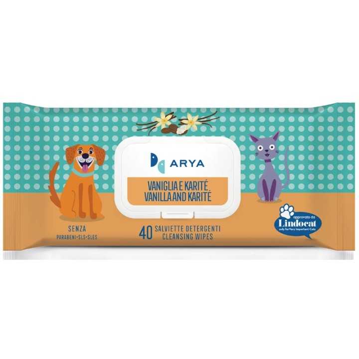 Arya Salviette Detergenti Vaniglia & Karite' 40 Pz.