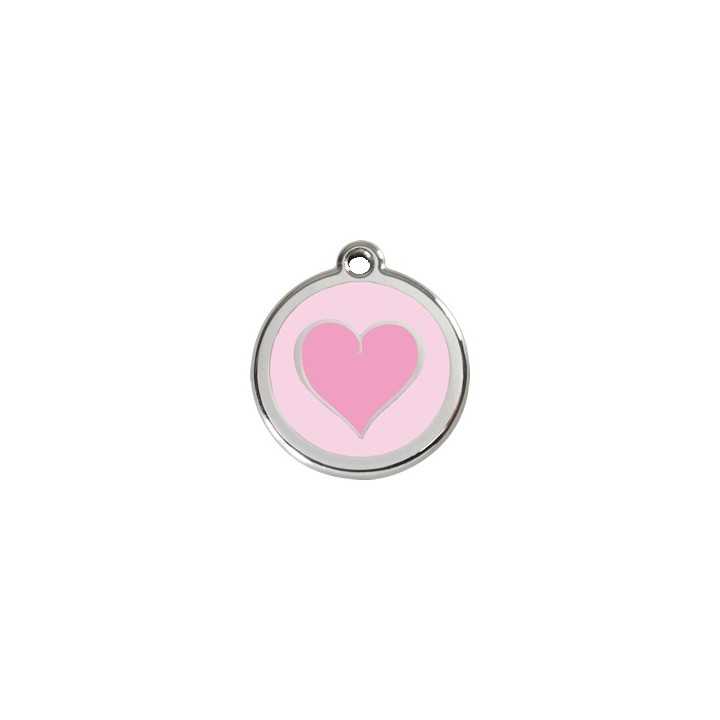 Reddingo Medaglietta Con Incisione Mod: Cuore Rosa
