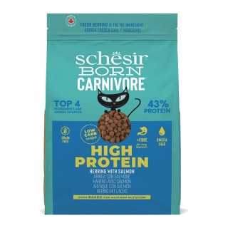 Schesir Cat Born Carnivore High Protein Aringa & Salmone 1,25 Kg.