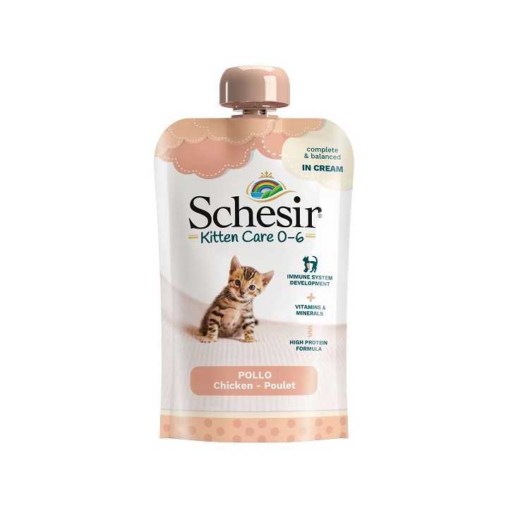 Schesir Cat Kitten Cream 0-6 Pollo 150 Gr.