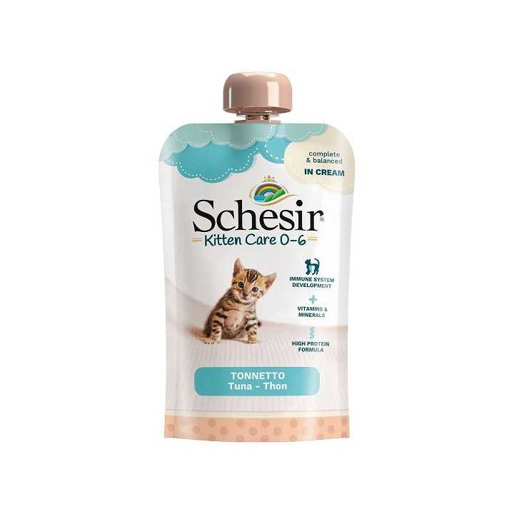 Schesir Cat Kitten Cream 0-6 Tonno 150 Gr.