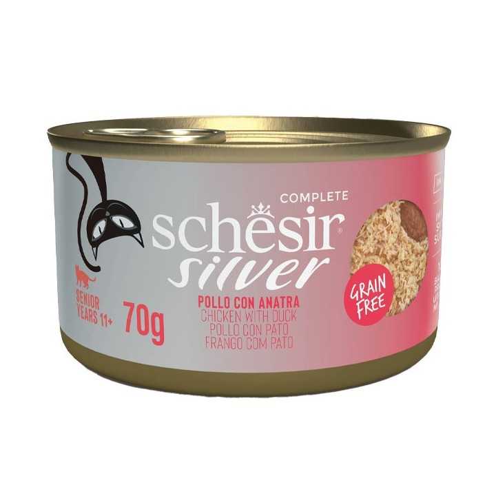 Schesir Cat Silver Mature & Senior Pollo & Anatra 70 Gr.