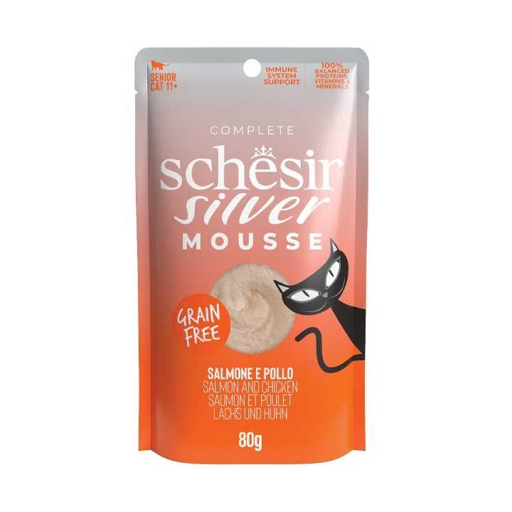 Schesir Cat Silver Mousse Salmone & Pollo 80 Gr.