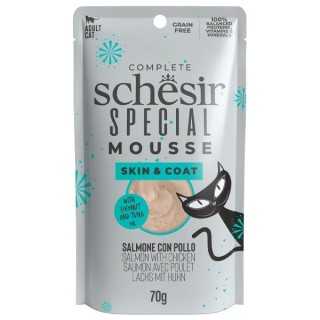 Schesir Cat Special Skin & Coat Mousse Salmone & Pollo 70 Gr.