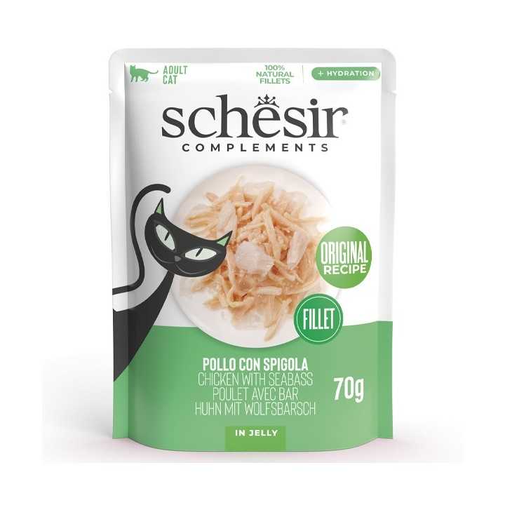 Schesir Complements Busta Adult Pollo & Spigola In Jelly 70 Gr.