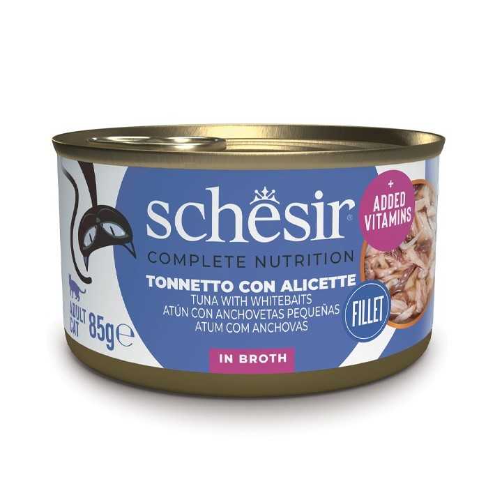 Schesir Complete Nutrition Broth Tonnetto Con Alicette 85 Gr.