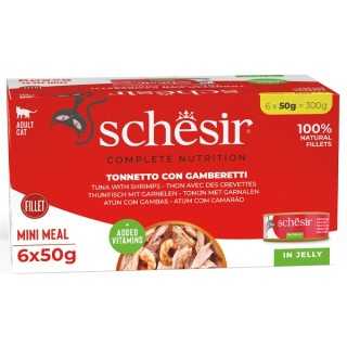 Schesir Complete Nutrition Jelly Tonnetto Con Gamberetti (6 X 50 Gr.)