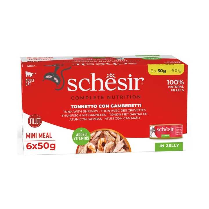 Schesir Complete Nutrition Jelly Tonnetto Con Gamberetti (6 X 50 Gr.)