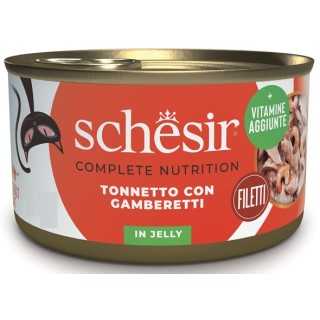 Schesir Complete Nutrition Jelly Tonnetto Con Gamberetti 140 Gr.