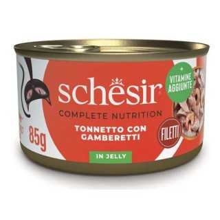 Schesir Complete Nutrition Jelly Tonnetto Con Gamberetti 85 Gr.