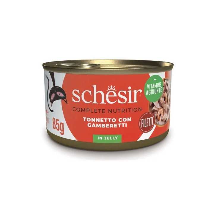 Schesir Complete Nutrition Jelly Tonnetto Con Gamberetti 85 Gr.