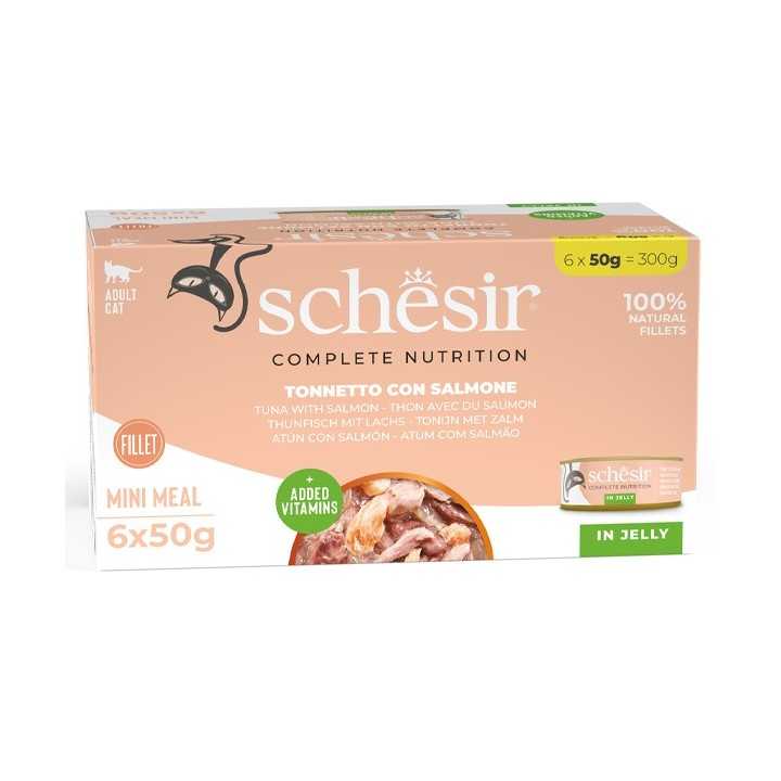 Schesir Complete Nutrition Jelly Tonnetto Con Salmone (6 X 50 Gr.)