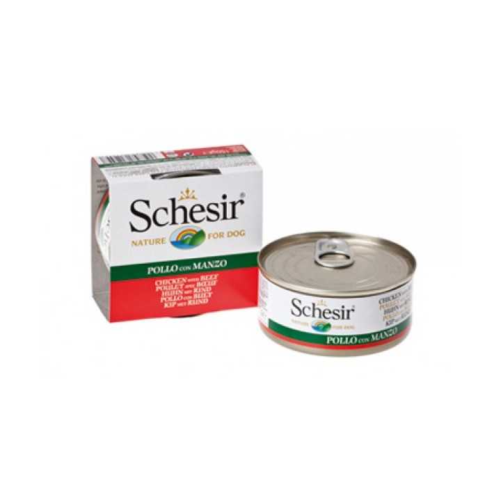 Schesir Dog Filetti Di Pollo Con Manzo 150 Gr.