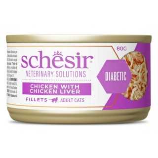 Schesir Vet Solutions Diabetic Fillets Pollo Con Fegato Di Pollo 80 Gr