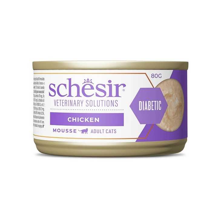 Schesir Vet Solutions Diabetic Mousse Pollo 80 Gr.