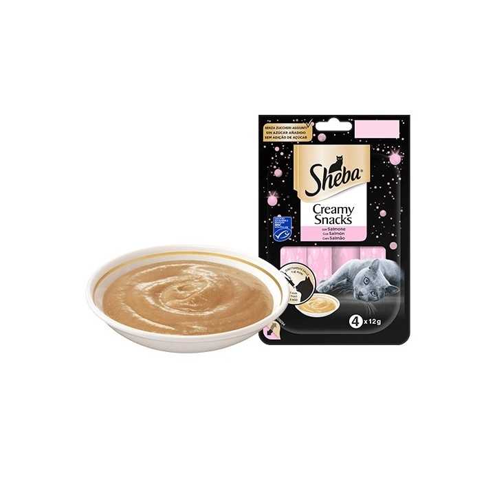 Sheba Creamy Snack Salmone 4 X 12 Gr.