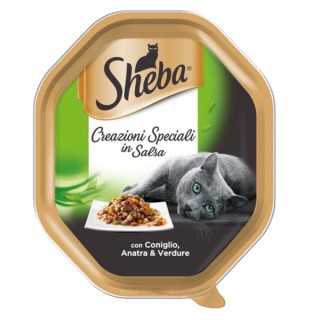 Sheba Creazioni Speciali In Salsa Coniglio, Anatra & Verdure 85 Gr.