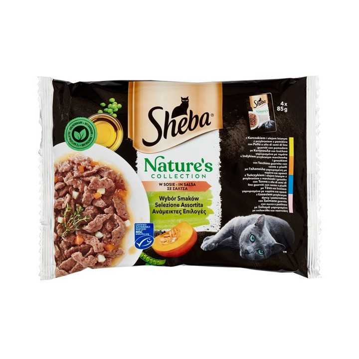 Sheba Nature'S Collection Selezione Assortita In Salsa 4 X 85 Gr.