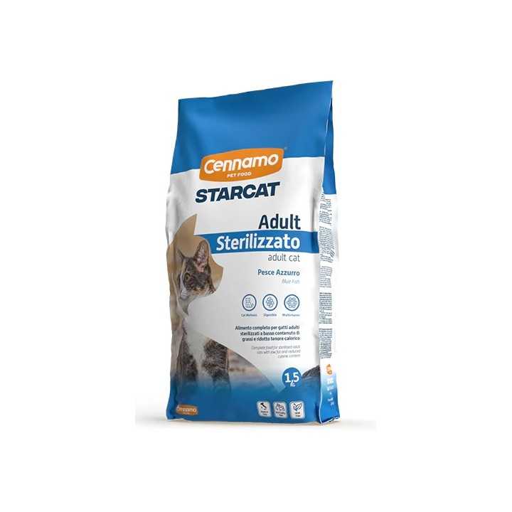 Star Cat Adult Sterilizzato Pesce Azzurro 1,5 Kg.