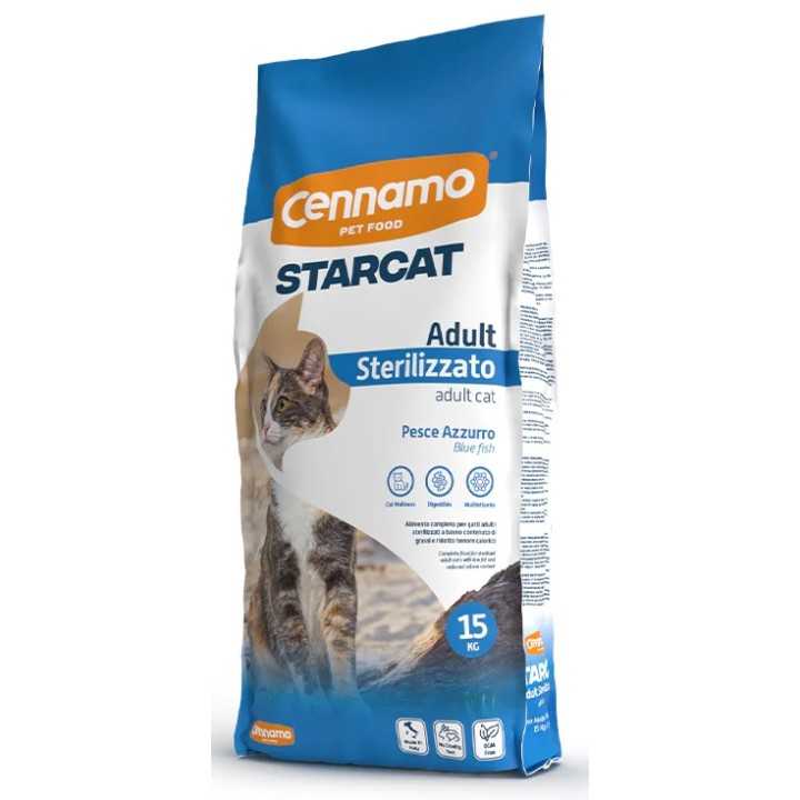 Star Cat Adult Sterilizzato Pesce Azzurro 15 Kg.