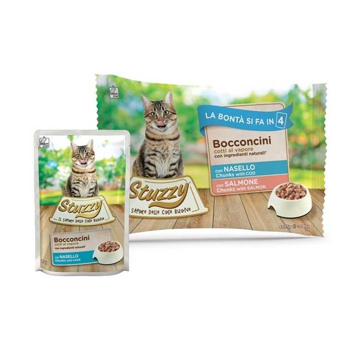 Stuzzy Cat Nasello & Salmone Multipack 4 Pz. X 85 Gr.
