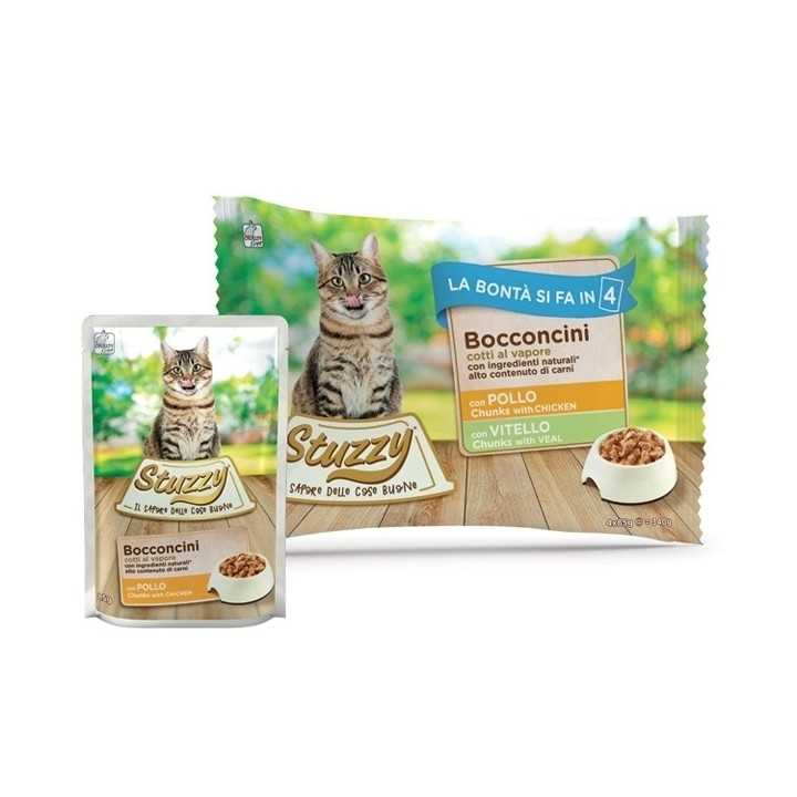 Stuzzy Cat Pollo & Vitello Multipack 4 Pz. X 85 Gr.