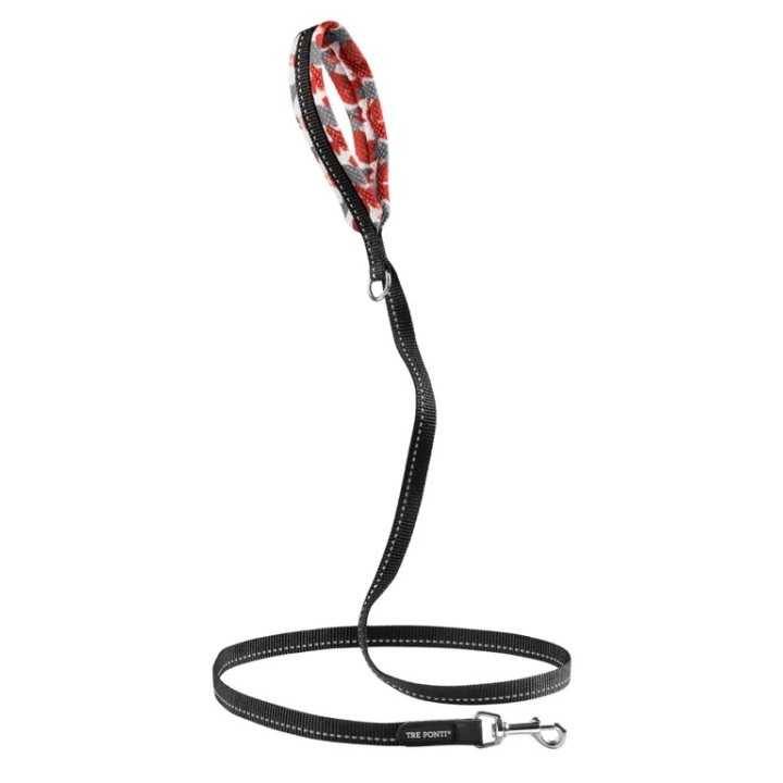 Treponti Guinzaglio Camouflage Mesh 130 Cm. Rosso