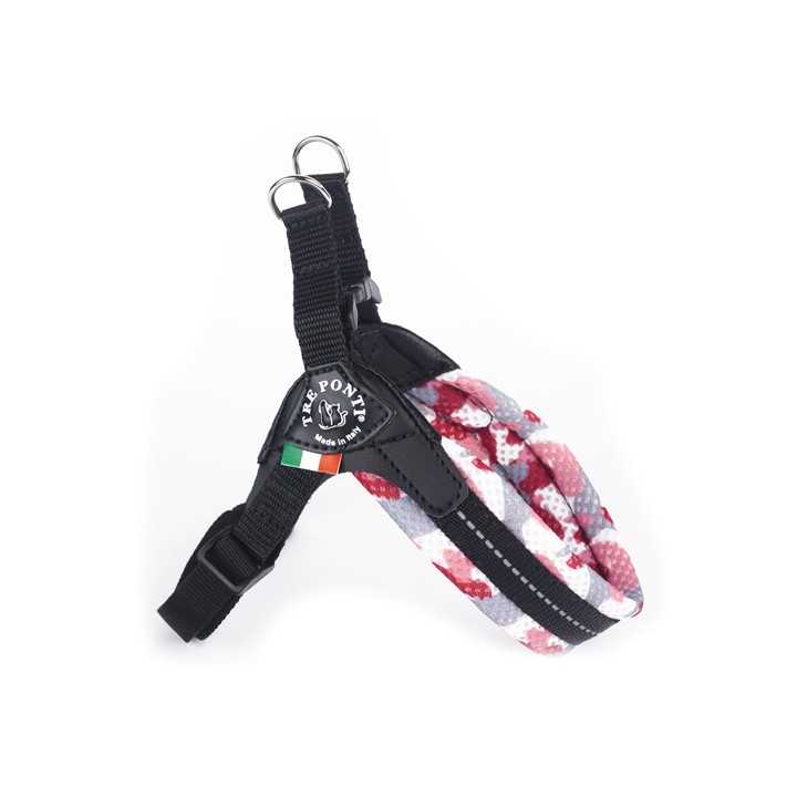 Treponti Pettorina Easy Fit Camouflage Mesh Tg.2 (4-5 Kg.) Rosa