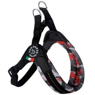 Treponti Pettorina Easy Fit Camouflage Mesh Tg.2½ (5-6 Kg.) Rossa