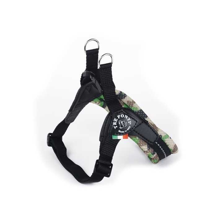 Treponti Pettorina Easy Fit Camouflage Mesh Tg.3½ (7-9 Kg.) Verde