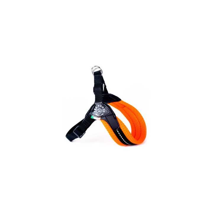 Treponti Pettorina Easy Fit Rete Fluo Tg.1½ (3-4 Kg.) Arancio