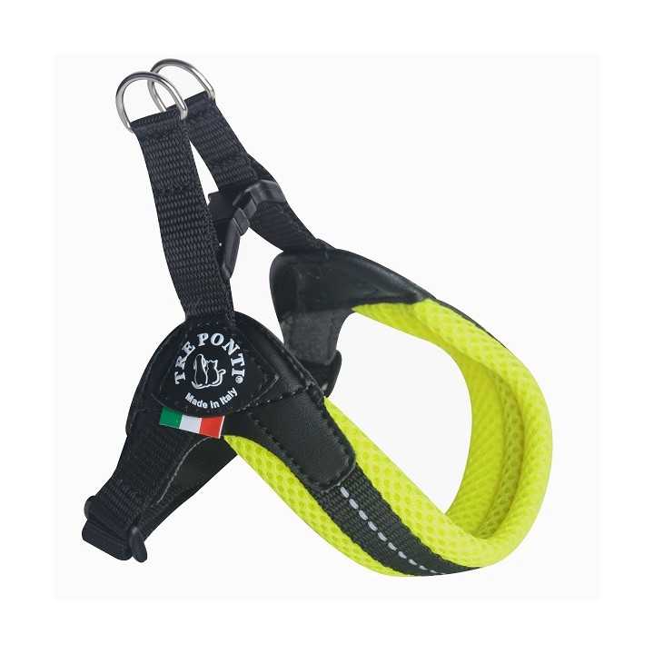 Treponti Pettorina Easy Fit Rete Fluo Tg.1½ (3-4 Kg.) Gialla