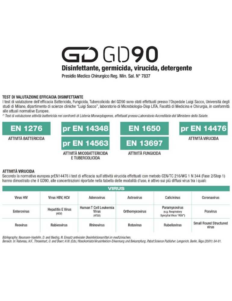 GD 90 Disinfettante Germicida 1000ml - Golmar