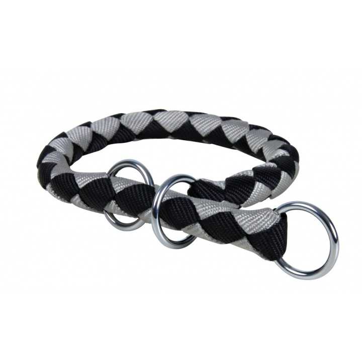 Trixie Cavo Collare Semistrangolo Tg. M-L (43-51 Cm. / Diam. 18 Mm.) Nero/Argento